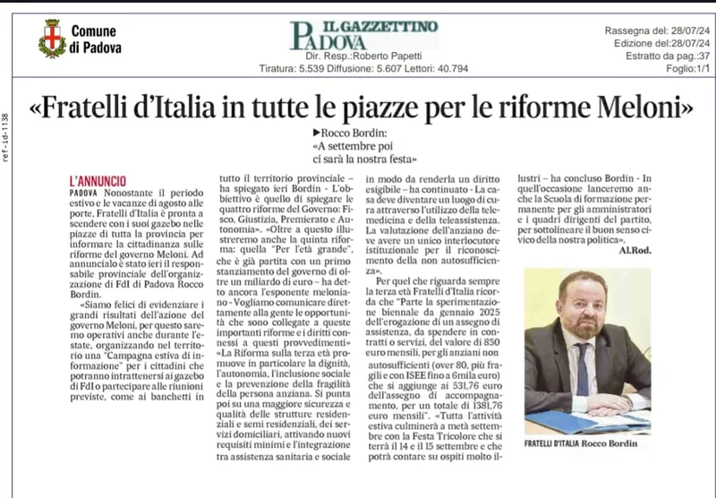 Rocco Bordin Lancia la Campagna Estiva di FdI53