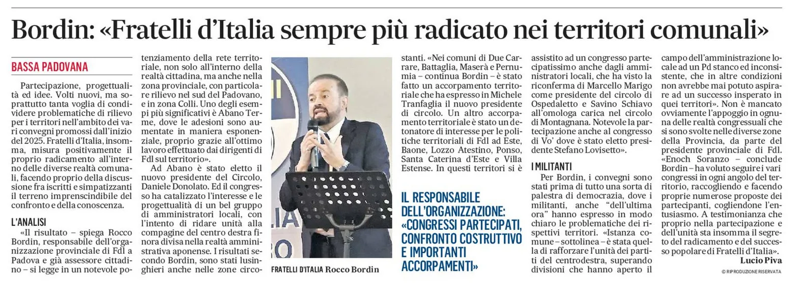 dal gazzettino del 7 marzo 2025